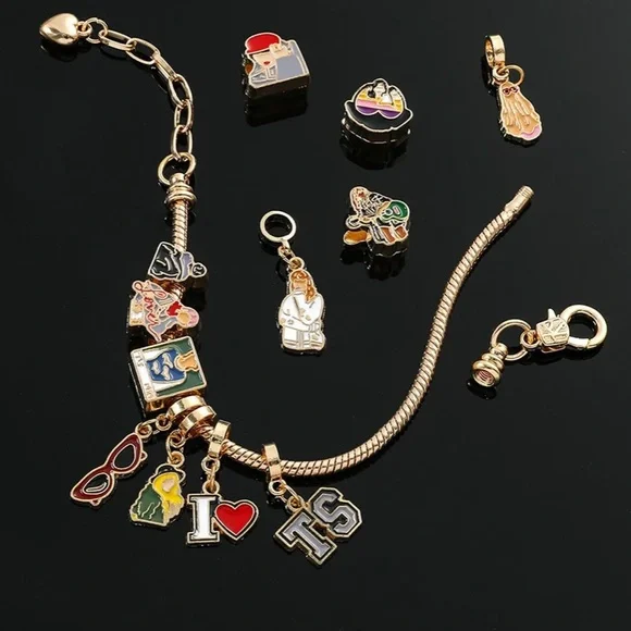 NWT TAYLOR SWIFT Eras Music Album Charm Bracelet perfect for Swiftie - Picture 3 of 6